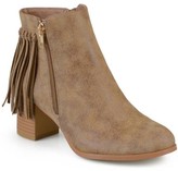 Thumbnail for your product : Brinley Co. Women's Faux Leather Stacked Heel Fringe Ankle Boots