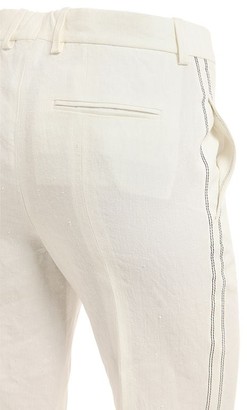 Calvin Klein Collection Herringbone Linen Pants