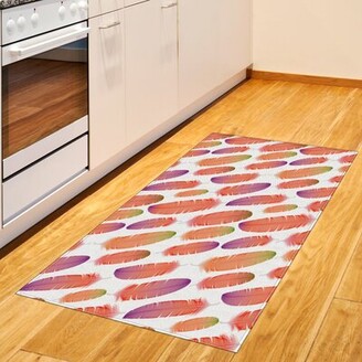 East Urban Home Feathers Coral Area Rug