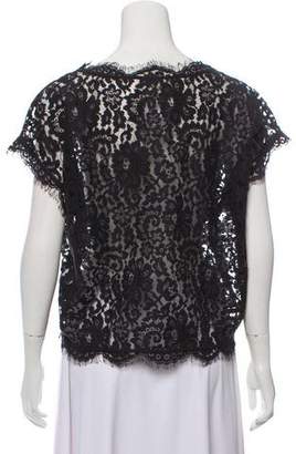 Joie Semi-Sheer Lace Top