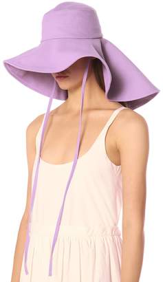 REJINA PYO Daisy cotton-blend denim hat