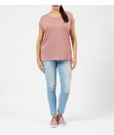 Thumbnail for your product : New Look Inspire Pink Roll Sleeve T-Shirt