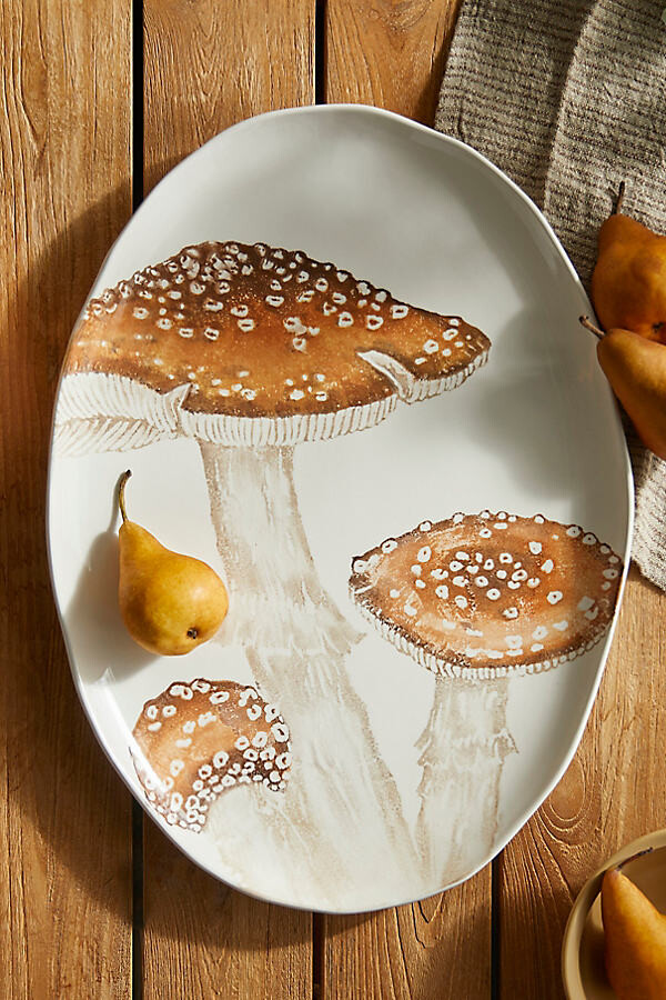 Mushroom Oval Serving Platter