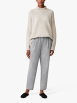 Thumbnail for your product : Eileen Fisher Plain Tapered Ankle Wool Trousers, Moon Grey