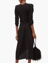 Thumbnail for your product : Isabel Marant Albi Gathered Silk-satin Dress - Womens - Black