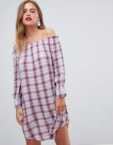 Thumbnail for your product : New Look Check Bardot Dress