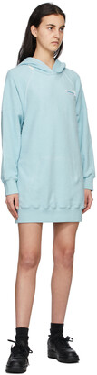Moschino Blue Fleece Inside Out Label Dress