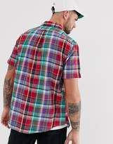 Thumbnail for your product : Polo Ralph Lauren player logo short sleeve check shirt custom regular fit in red