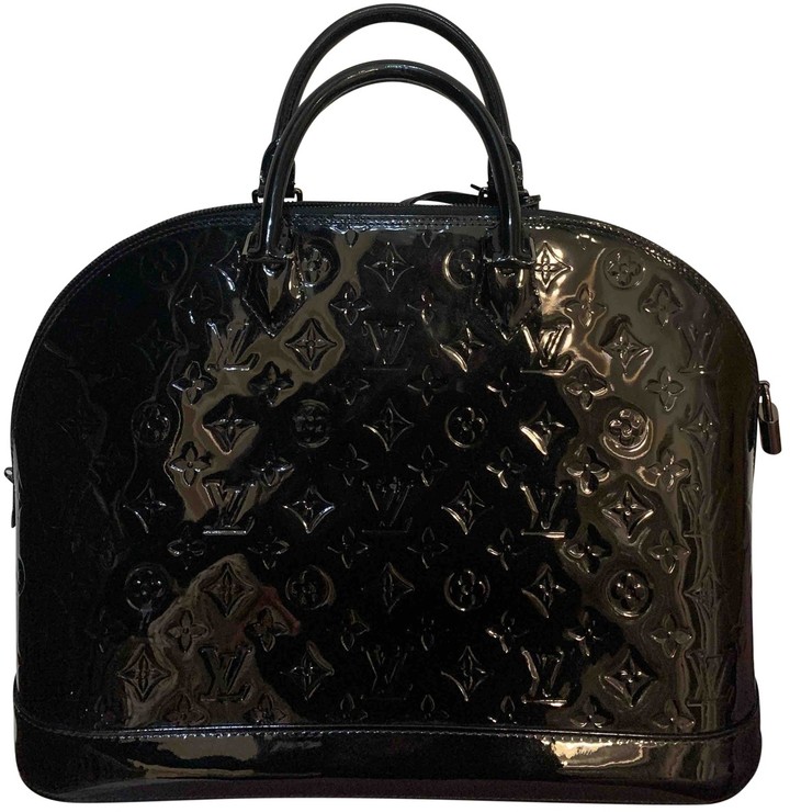 Louis Vuitton Alma Black Patent leather Handbags ShopStyle Bags