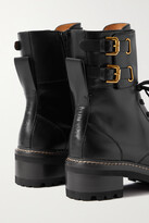 Thumbnail for your product : See by Chloe Mallory Buckled Leather Ankle Boots - Black