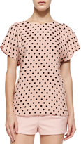 Thumbnail for your product : RED Valentino Micro Polka Dot Print Blouse