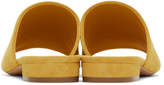 Thumbnail for your product : Mansur Gavriel Yellow Suede Flat Mules