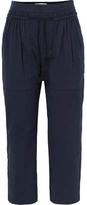 See by Chloe Cotton-twill Tapered Pants - Dark denim