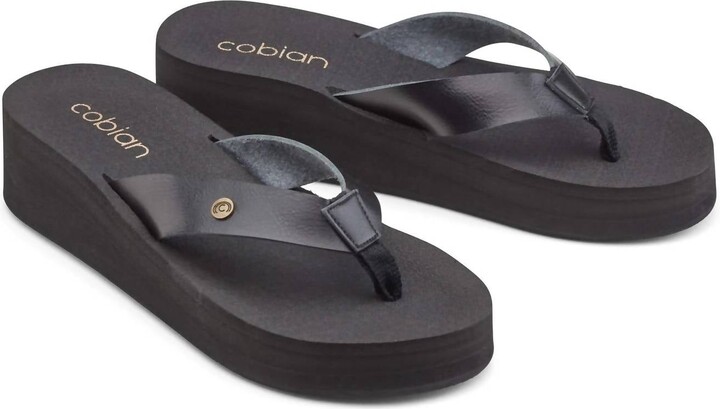 Cobian Women's Valencia Wedge Flip-Flop Sandals In Black