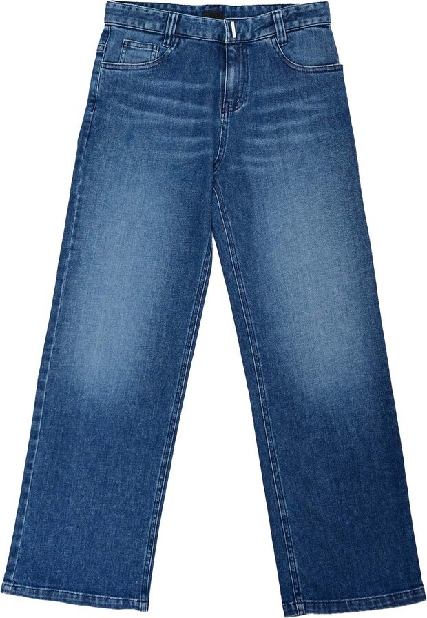 Givenchy Kids Logo Embroidered Straight Jeans