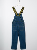 Thumbnail for your product : MOSCHINO BAMBINO Logo Embroidered Denim Dungarees