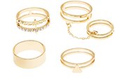 Thumbnail for your product : Charlotte Russe Plus Size Caged Stackable Rings - 4 Pack
