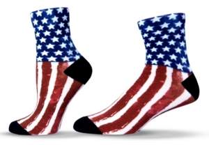 Americana Unisox Unisex Usa Flag Quarter Socks