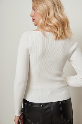 NA-KD Chest Detail Knitted Long Sleeve Sweater