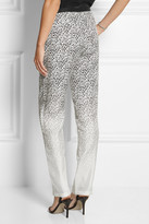 Thumbnail for your product : Band Of Outsiders Degradé leopard-print silk-twill tapered pants