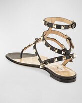 Thumbnail for your product : Valentino Garavani Rockstud Flat Thong Sandals, Black