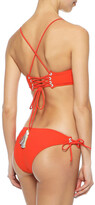 Thumbnail for your product : Emma Pake Chiara Lace-up Bikini Top