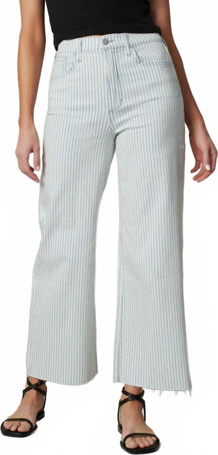 Joe's Jeans Mia High Rise Wide Leg Ankle Jeans In Rail Road Stripe