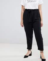 Thumbnail for your product : ASOS Curve DESIGN Curve woven peg pants with obi tie