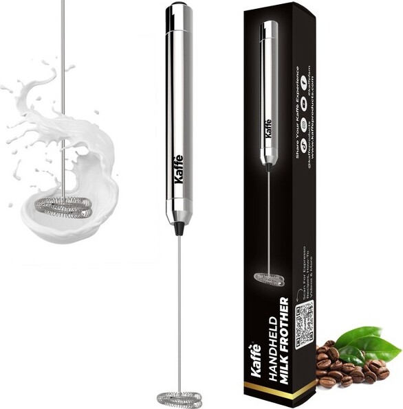 Kaffe KaffeHandheldMilkFrother-StainlessSteel-BatteryOperated