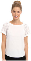 Thumbnail for your product : Anne Klein Scoop Neck Blouse w/ Eyelet Sleeve