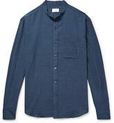 Thumbnail for your product : Club Monaco Slim-Fit Grandad-Collar Checked Textured Stretch-Cotton Shirt
