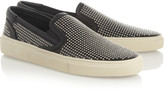 Thumbnail for your product : Saint Laurent Studded leather slip-on sneakers