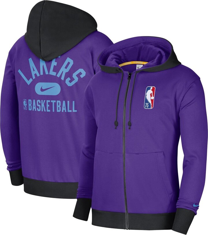 Nike NBA Los Angeles Lakers Showtime Full Zip Hoodie - Purple - Mens