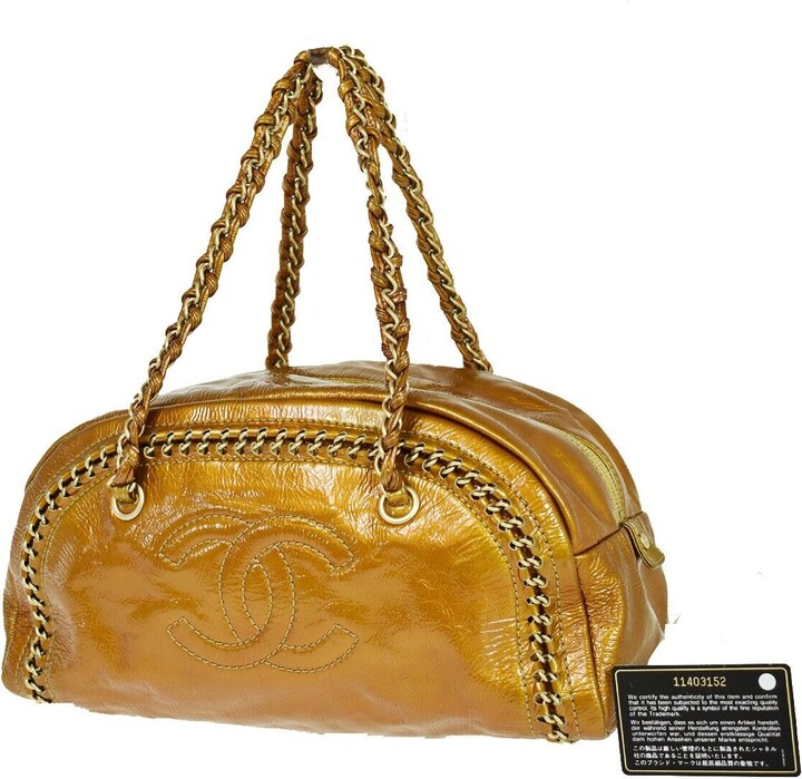 chanel gold ball bag vintage