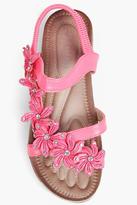 Thumbnail for your product : boohoo Tia Flower Embellished Footbed