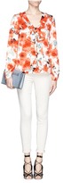 Thumbnail for your product : Nobrand Watercolour poppy print charmeuse blouse