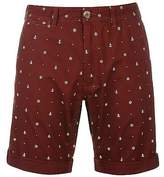 Thumbnail for your product : Soul Cal SoulCal Mens Deluxe Anchor Chino Shorts Pants Trousers Bottoms Cotton Print Zip