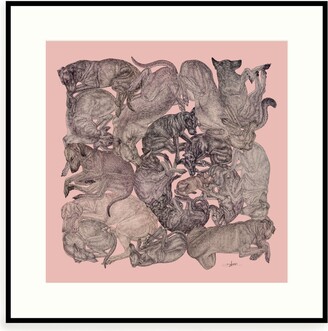Arlette Ess Sleeping Dogs Art Print Rose Quartz