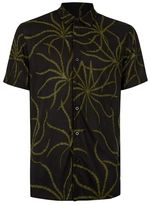 Thumbnail for your product : Topman Black and Khaki Print Short Sleeve Casual Shirt