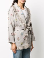 Thumbnail for your product : Alanui Flowers Melting Pot intarsia-knit cardigan
