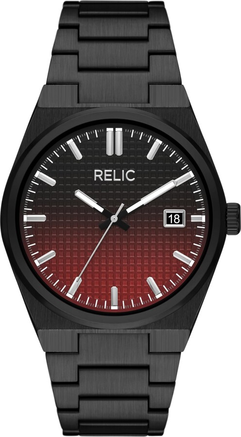 Relics Men's Oliver Three-Hand Date Black Alloy Watch (Model: ZR77341)