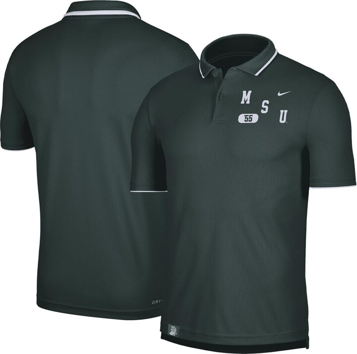 Men's Nike Green Michigan State Spartans Wordmark Performance Polo Shirt