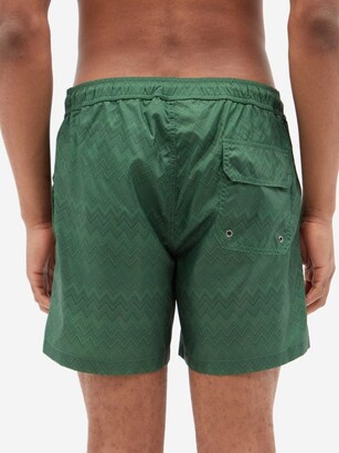Missoni Mare Zigzag-print Swim Shorts - Green