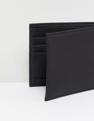 Armani Jeans Grain Textured Leather Wallet In Black