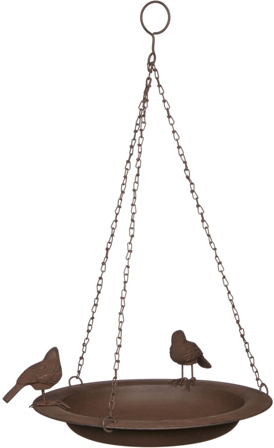 Ivyline Cast Iron Hanging Bird Bath, Bronze ShopStyle Garden Decor