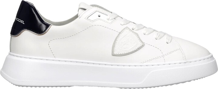 Philippe Model Temple Low Man Blanc/Blue Sneakers