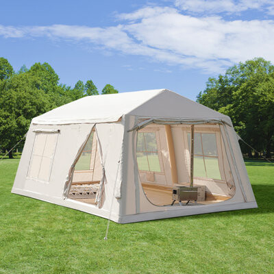 ShangQuan WuLiu Inflatable Tents For Camping, Blow Up Tent With Hand Pump, Hot Tent With Stove Jack, Easy Setup