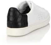 Thumbnail for your product : Vince Varin Leather & Croc-Embossed Sneakers