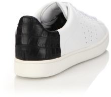 Vince Varin Leather & Croc-Embossed Sneakers