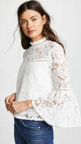 Thumbnail for your product : BB Dakota Jack by Floral Lace Bell Sleeve Top